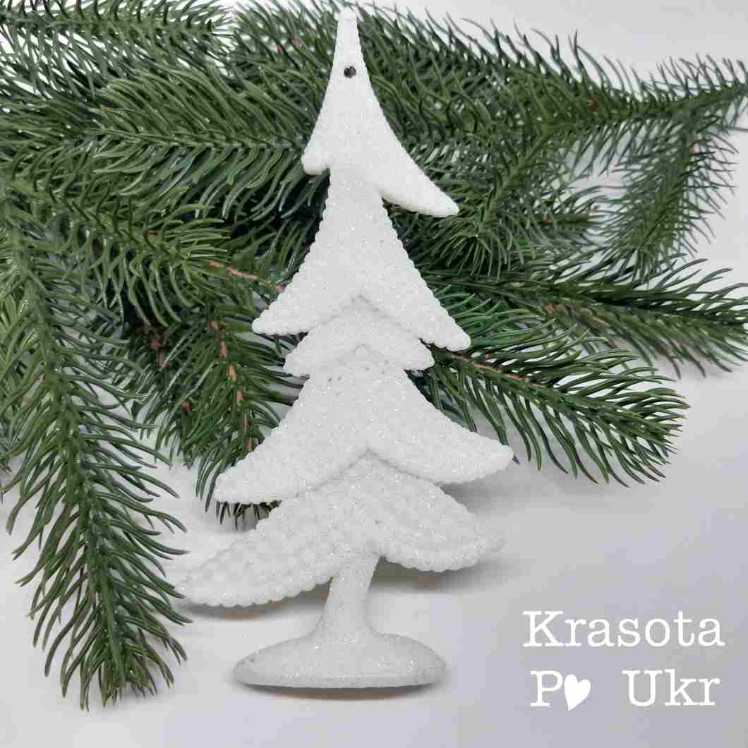 Іграшка новорічна – "ялинка біла"