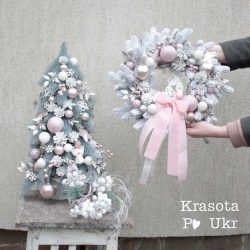 Новорічні ялинка та віночок