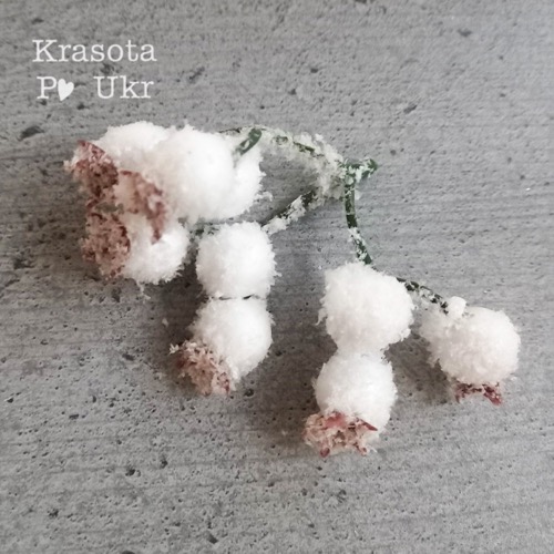 шипшина з снігом для новорічних декорів