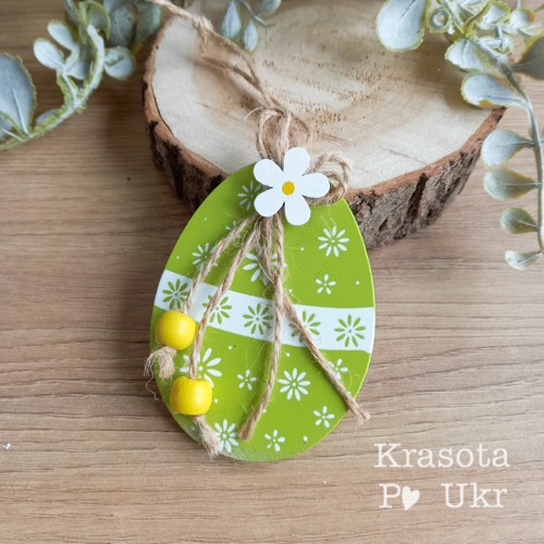 писанка з дерева зелена