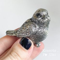 Керамічна статуетка пташка, срібло