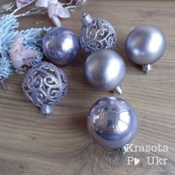 Набір куль 6 штук “лілова пастель”, 6см, #818