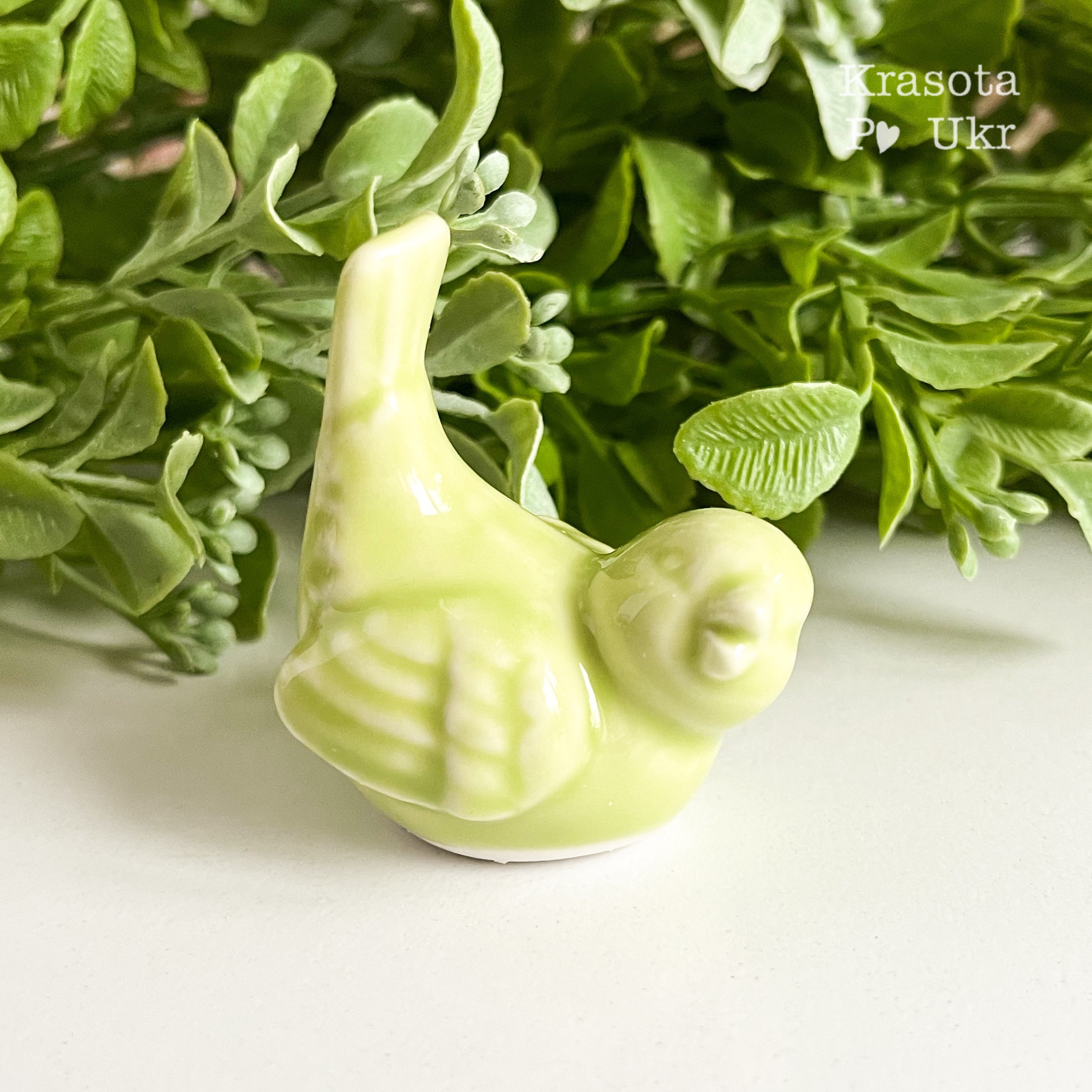 керамічна пташка для пасхальних декорів