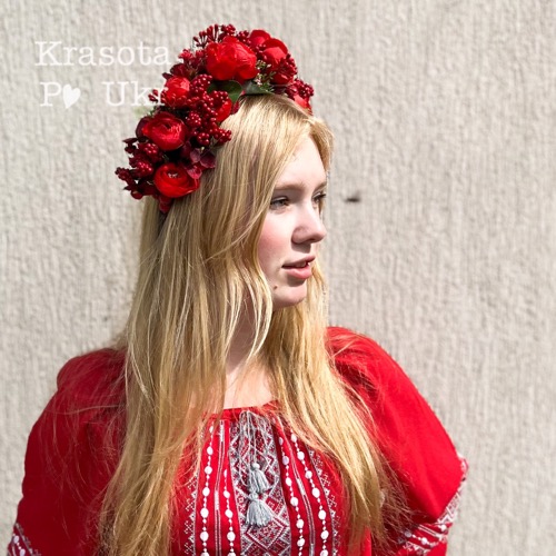 купити вінок до червоної вишиванки