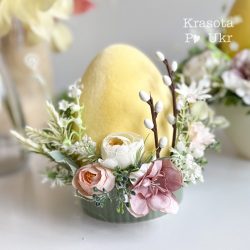 Композиція 18 см "Великдень" з писанкою та вербою