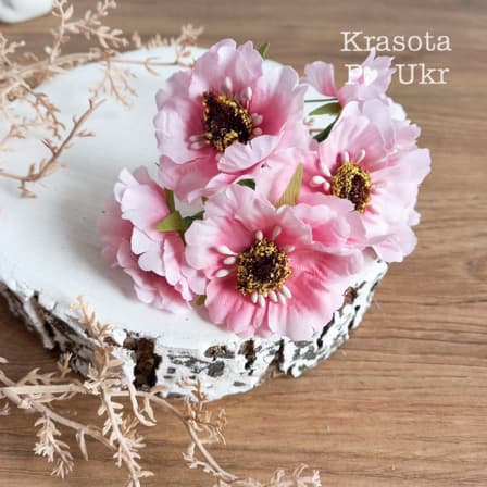 Букет маків (6 шт) – рожевий