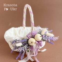 кошик з тканиною для освячення фруктів