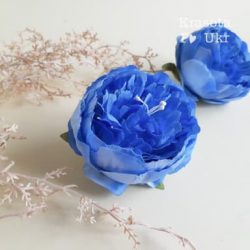 сині піони у патріотичних вінках на голову