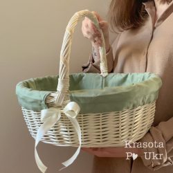 кошик з тканиною на Пасху