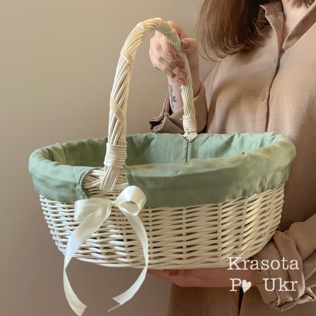 кошик з тканиною на Пасху