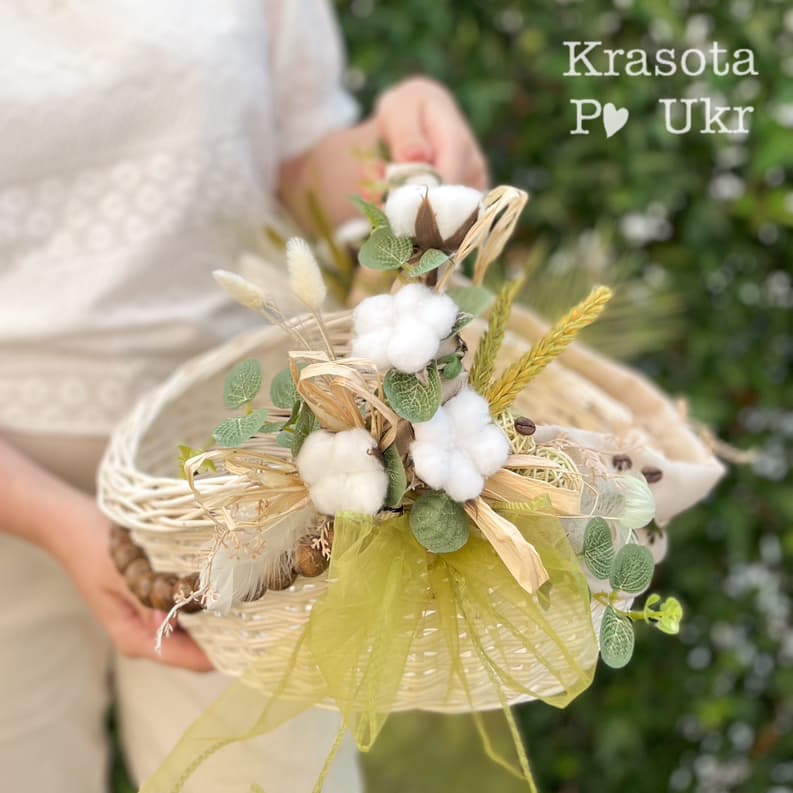Корзинка з бавовною (ЕКСКЛЮЗИВНА КОЛЕКЦІЯ)