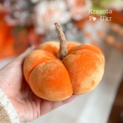 Велюровий гарбузик, помаранчевий купити