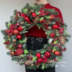 вінок різдвяний великого розміру