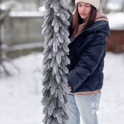 Гірлянда 1,5 м лита засніжена зелена