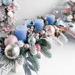 Підсвічник 50 см в кашпо на камін
