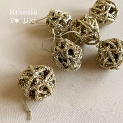 Ротангові кульки золото