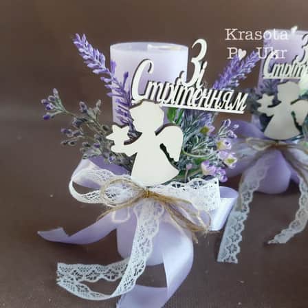 свічка з декором до стрітення