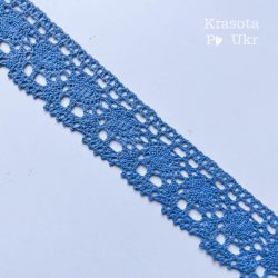 натуральне мереживо в синьому кольорі