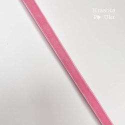 Велюрова стрічка, 1 см, колір “малиновий”