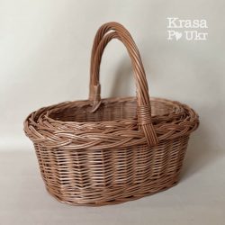 набір кошиків з цільноі лози оптом