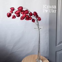 Велика гілка "фізалісу", винний червоний