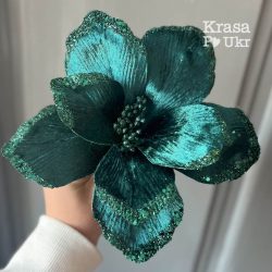 Смарагдова магнолія для новорічного декору купити Франківськ Krasa Po Ukr