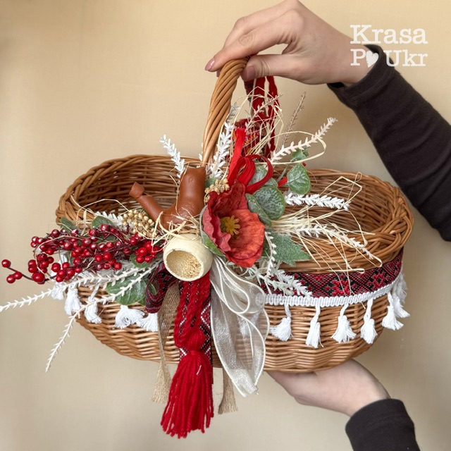 кошик в етностилі - пасхальні тренди