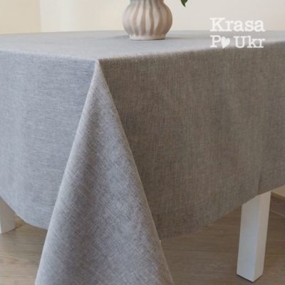 Скатертина сіра тефлонова 1,6 м, 1,8 м, 2,2 м