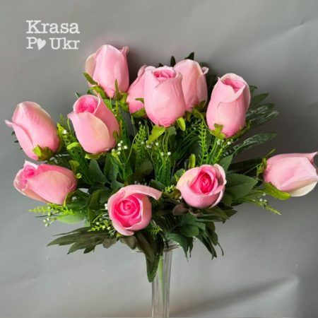 Букет “закриті троянди”, рожевий