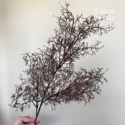Гілка штучної зелені “коралоподібної” – холодний коричневий (велика або мала)