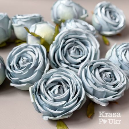 Голівка троянди "алабастер" - блакитна (9 см)