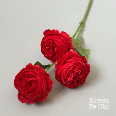 Гілка з півоніями, червона (50 см)