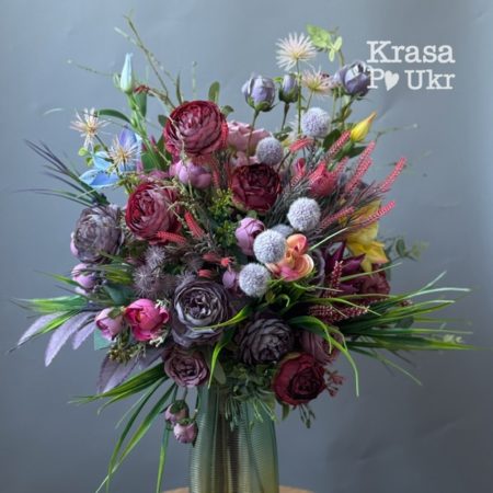 Квітковий букет у вазу (два розміри)