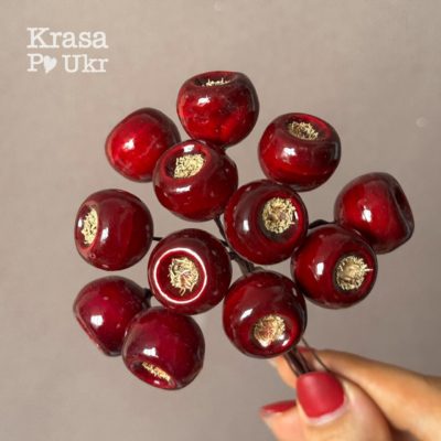 Декоративні ягідки (1,5 см), пучок 12 шт, колір – коричневий