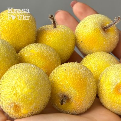 Цукрове яблуко 3,5 см, сонячно жовте, 1 шт
