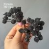 Калина для декору (12 мм), чорна цукрована, пучок 40 ягідок (1 шт або 10 шт)