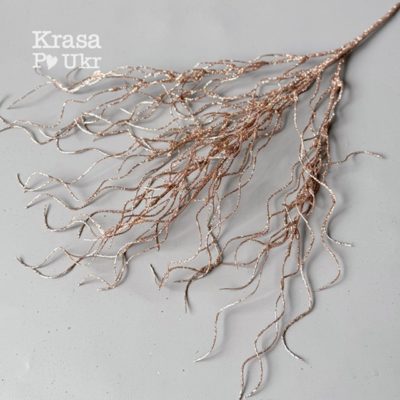 Букет або гілка в глітері "корал хвилястий", рожеве золото