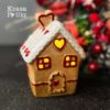 IMG_7291 | Krasa Po Ukr Новорічна декоративна іграшка 8 см "пряниковий будинок" з лед підсвіткою