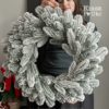 IMG_1214 | Krasa Po Ukr Засніжений вінок великий (55 см) для новорічного декору