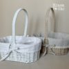 Корзинки з чохлом овальна (15 см) - кремова або біла