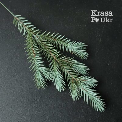 IMG_1516 | Krasa Po Ukr #20 Гілка литої хвої зелено-блакитна