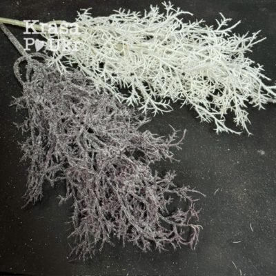 Гілка пишна з напиленням - біла, сизий фіолет