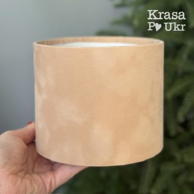 Бархатне кашпо 14 см для флористики, беж