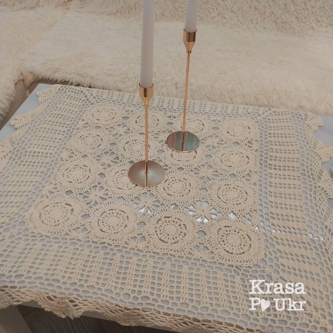 IMG_5641 | Krasa Po Ukr Скатертина “ажурна” гачкована на стіл (90*90 см)