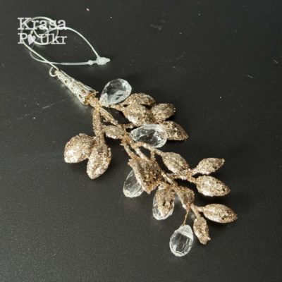 Добавка-підвіска 12 см в глітері – шампань від бона ді