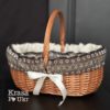 Кошик з чохлом з вишитої тканини в етно стилі Krasa Po Ukr