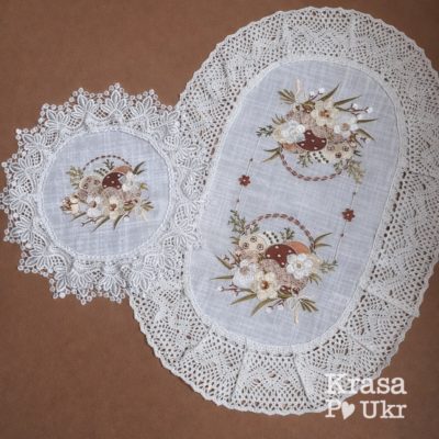 Великодній комплект для мами і дитини з вишивкою Krasa Po Ukr