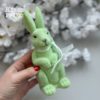Зайчик 18 см для великоднього декору, мʼятний