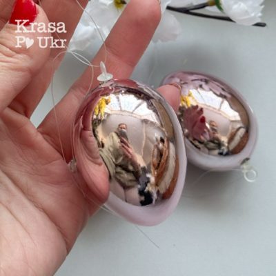 #781-392 Писанка 6 см “рожевий глянець”