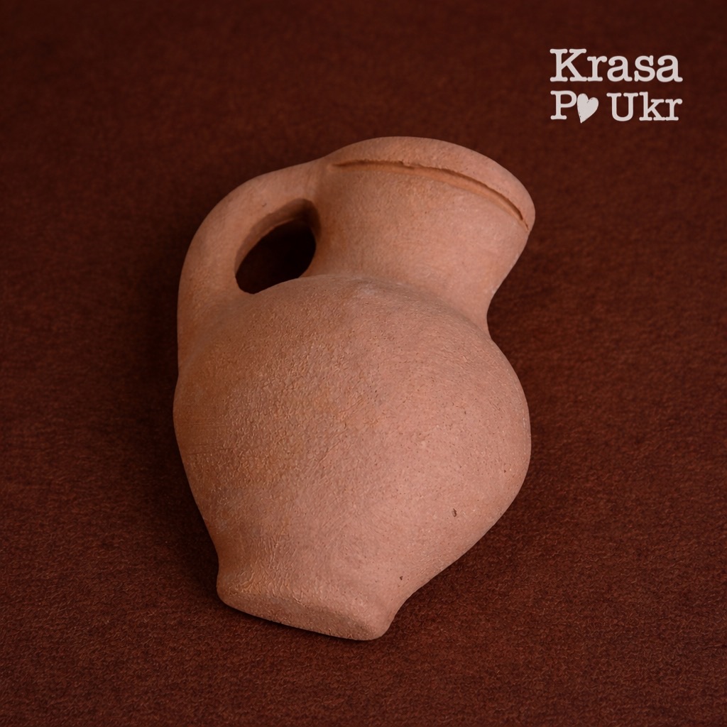 IMG_8430 Глиняна міні декорація 4,5 см "глечик" великоднього декору